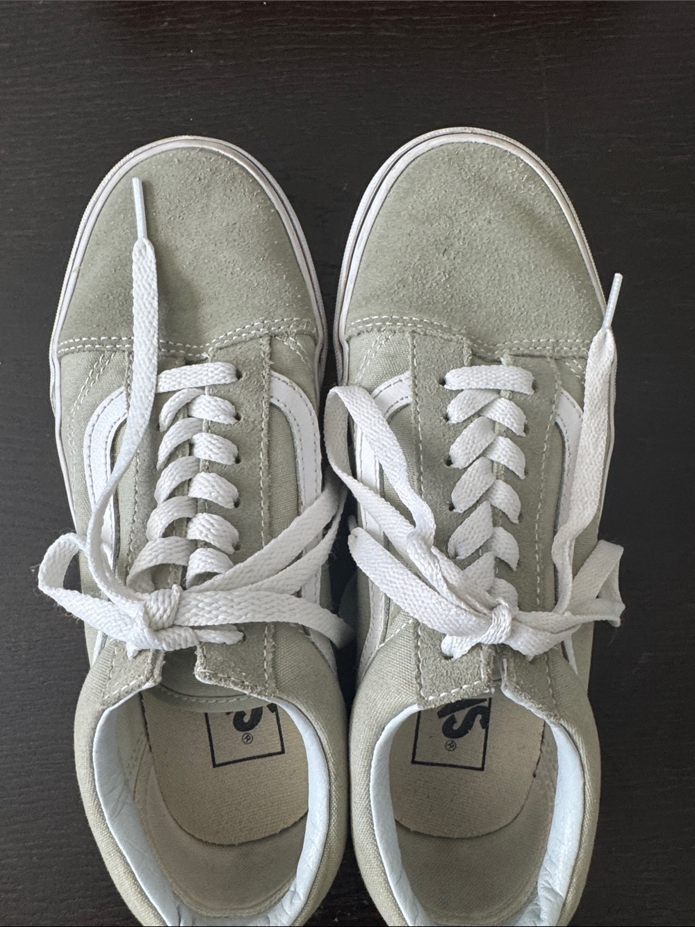 Vans Low-Top Sneaker in Sage Green and White